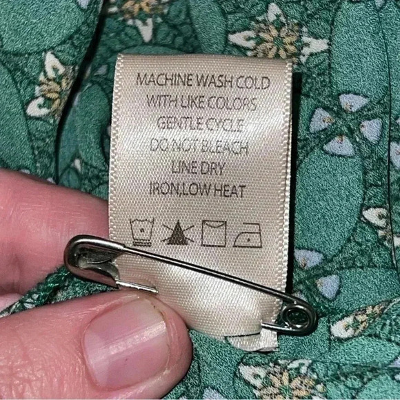 NWT MAX STUDIO Green Geo Print Flowy Midi Dress Extra Large Originally $175 - Picture 7 of 7